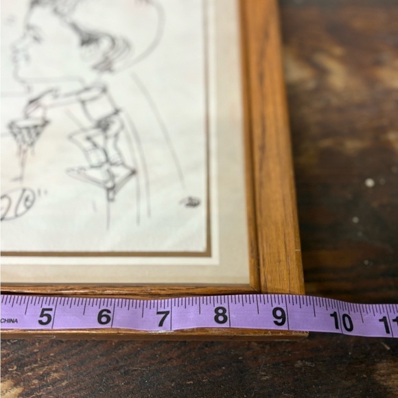 Vintage Framed Basketball Sketch - Picture 3 of 5